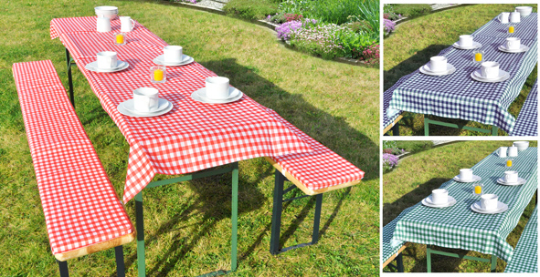 Bierzeltgarnitur - Auflagen 3tlg.