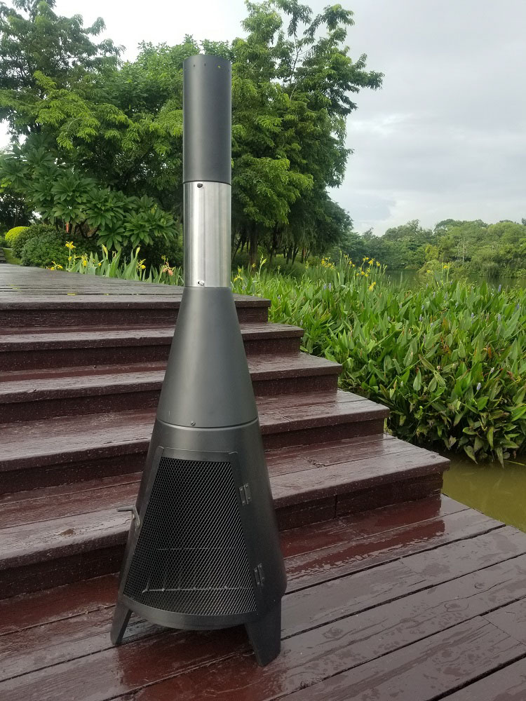 Terrassenofen aus Metall