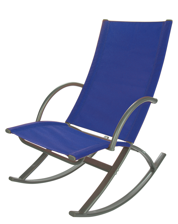 Schaukelstuhl mit Stahlrahmen und