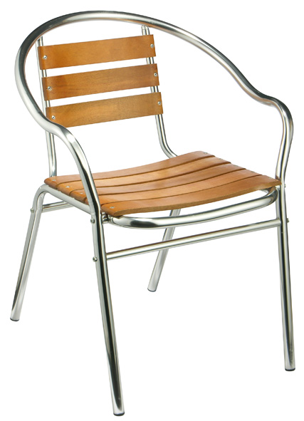 Gartenstuhl mit Aluminiumrahmen und