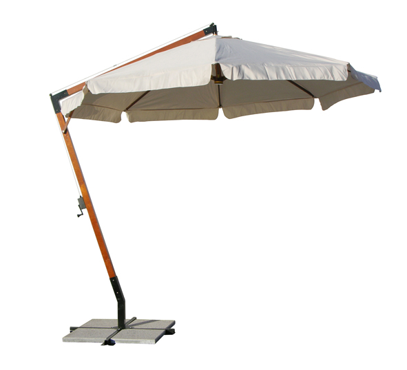 Holz-Ampelschirm - Beige