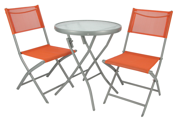 Campingstuhl- und Tischset 3-tlg.