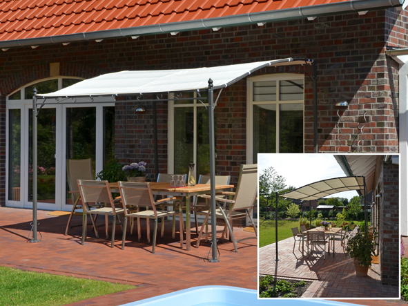 Pavillon / Markise aus Metall