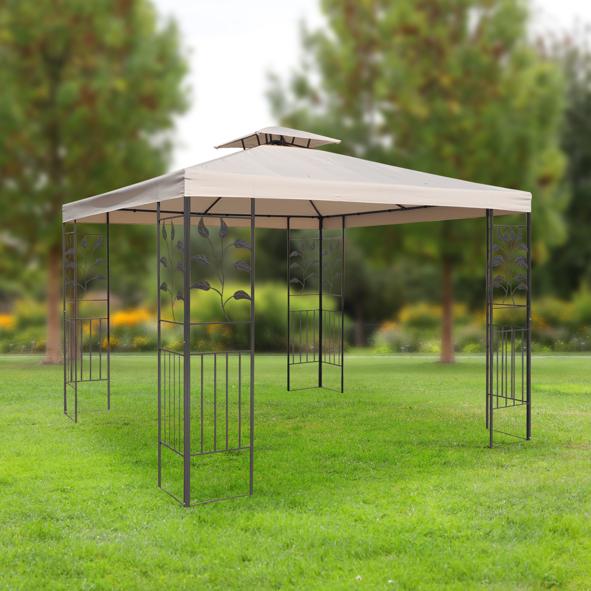 Pavillon mit Ranken und beigem Dach