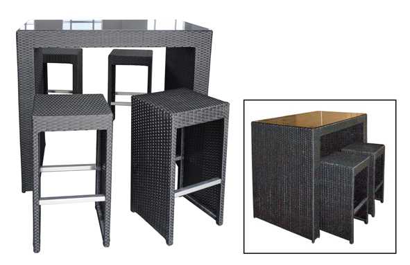 Rattan Bar Set