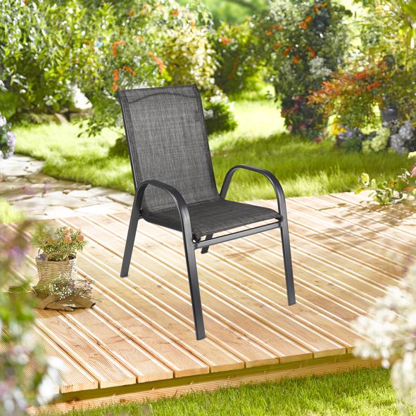 Stapelstuhl aus Aluminium, Rahmen in anthrazit