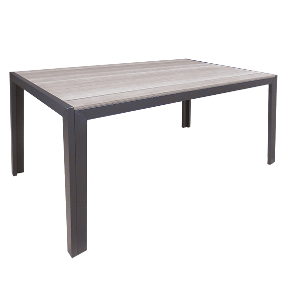 Aluminium-Polywood Tisch