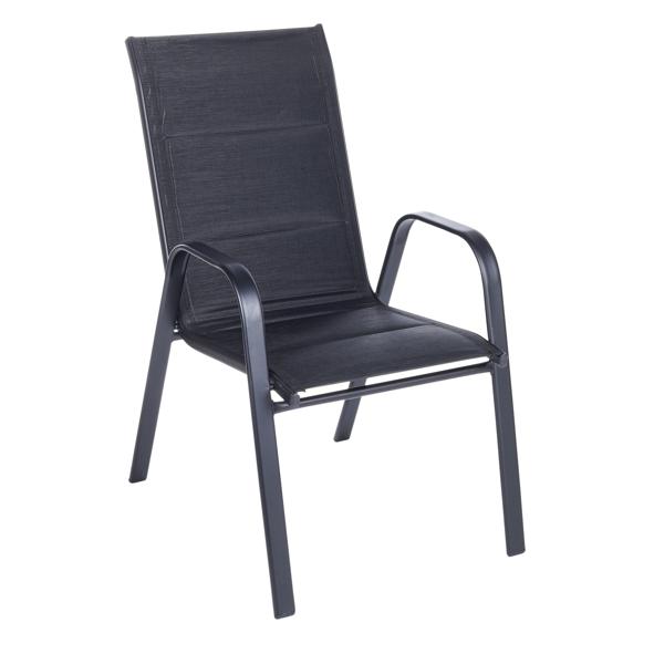 Stapelstuhl, Rahmen in schwarz