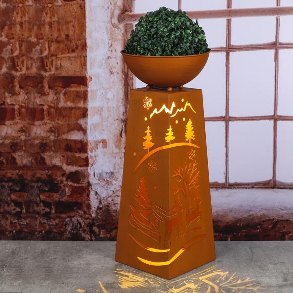 Dekosäule mit Blumenschale