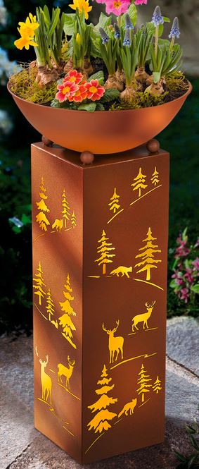 Dekosäule, LED, Landschaft, 73cm