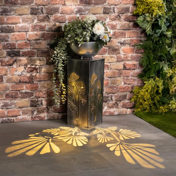 Solar Dekosäule mit Pflanzschale