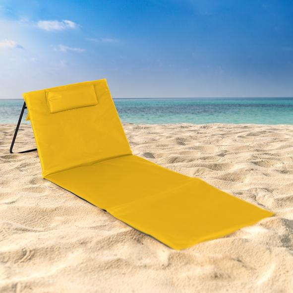 Strandliege, klappbar, gelb
