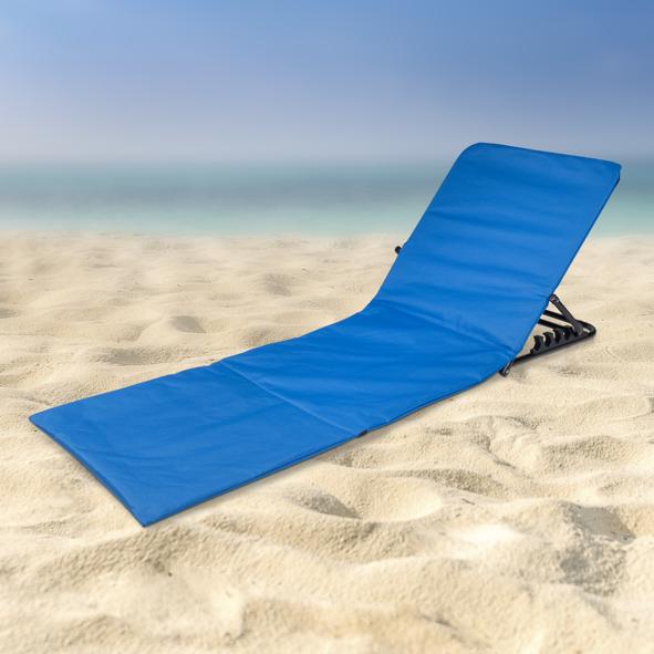 Strandliege, klappbar, blau