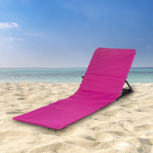 Strandliege, klappbar, pink