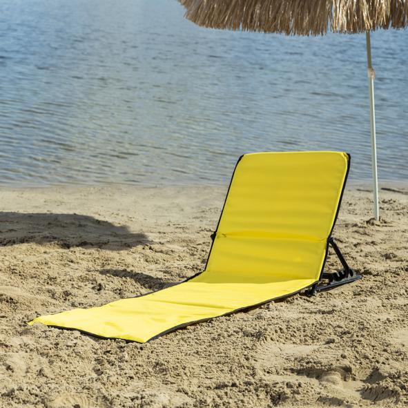 Strandliege, klappbar, gelb
