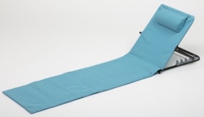 Strandliege, klappbar, blau