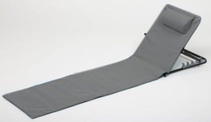 Strandliege, klappbar, grau