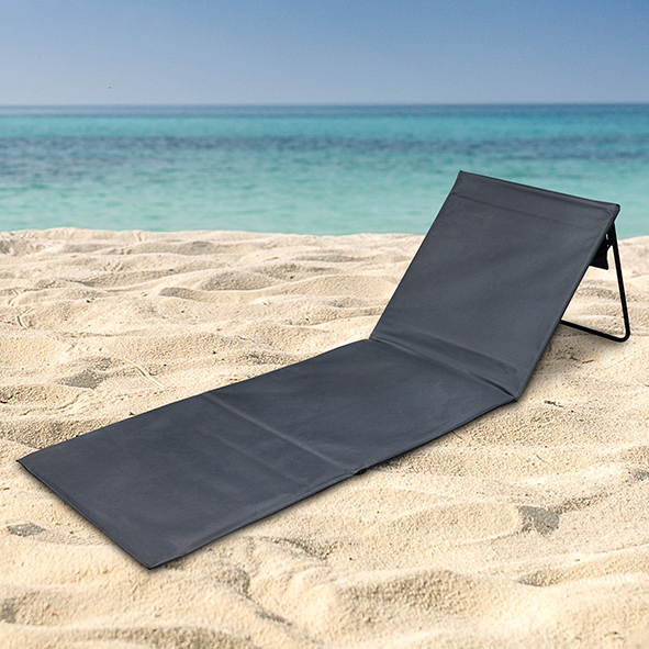 Strandliege, klappbar, anthrazit