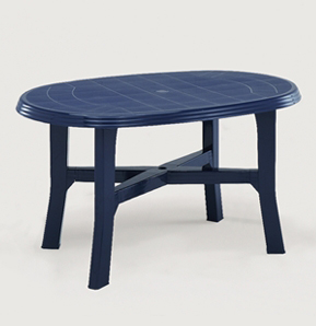 Campingtisch TAMIGI, oval blau