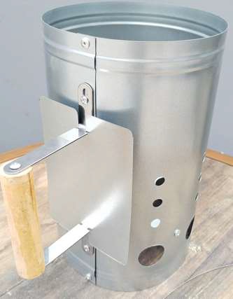 Anzündkamin aus Metall - Kohlestarter