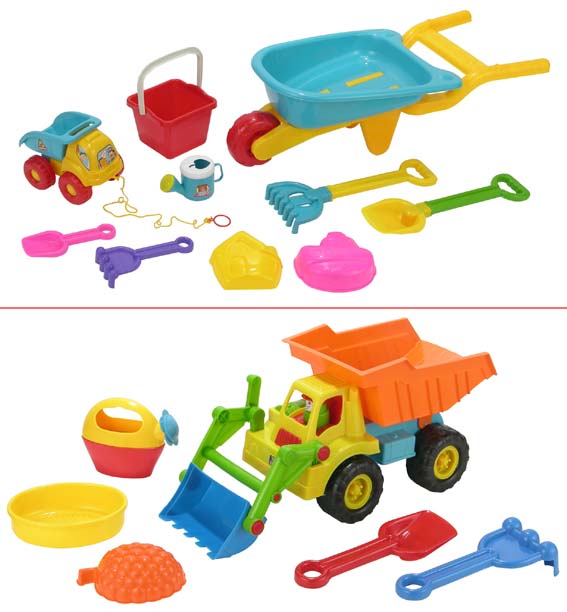 Sandspielzeug-Sets, 6- oder 10-teilig,