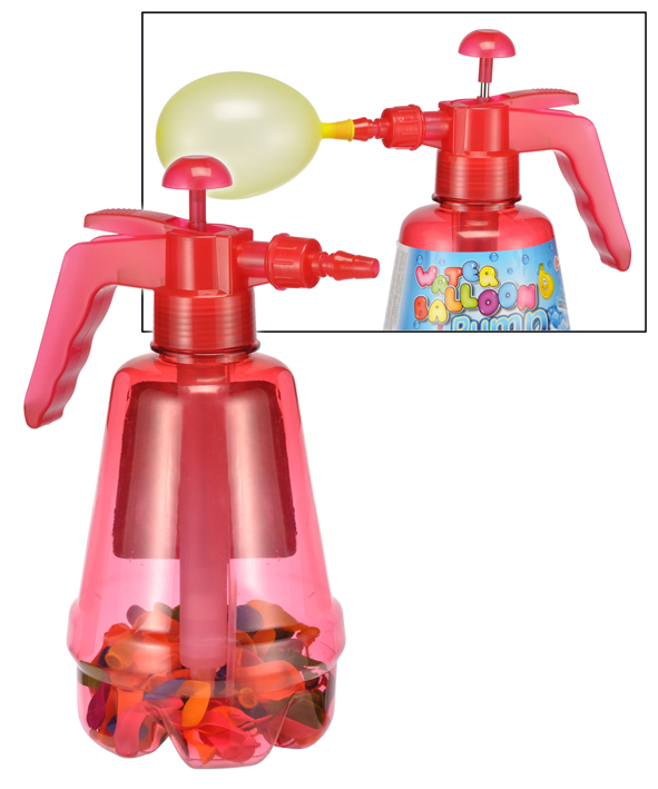 100 bunte Wasserbomben mit Pumpe
