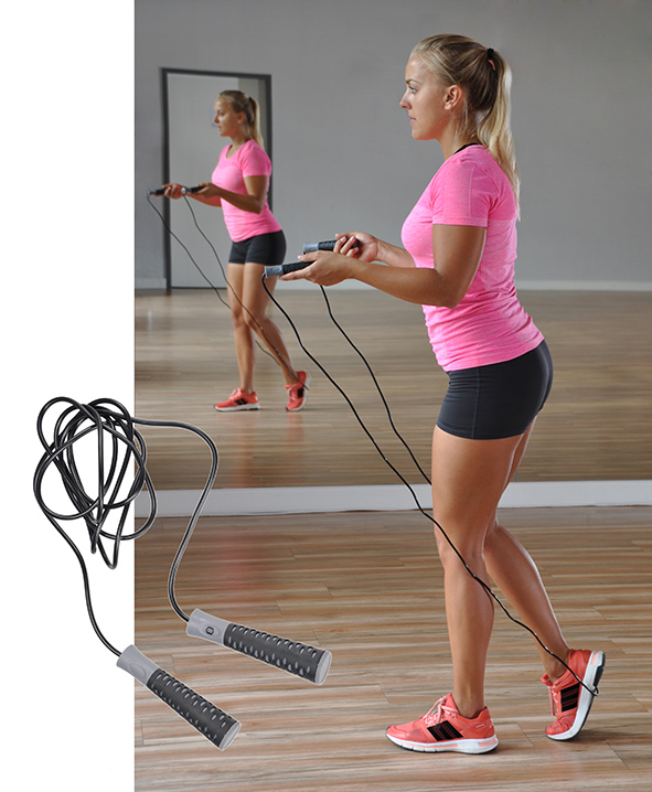 Springseil/Trainingsseil mit Gel-Griffen