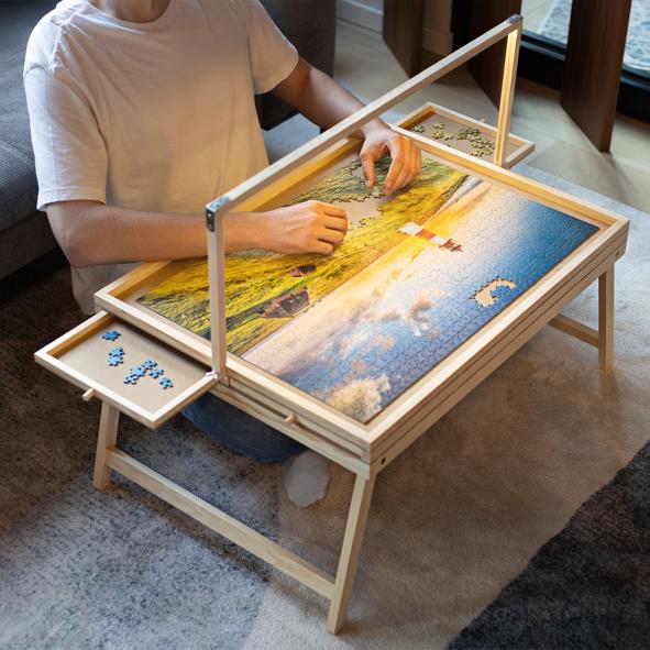 Puzzlebrett mit Auszügen 1000er mit LED