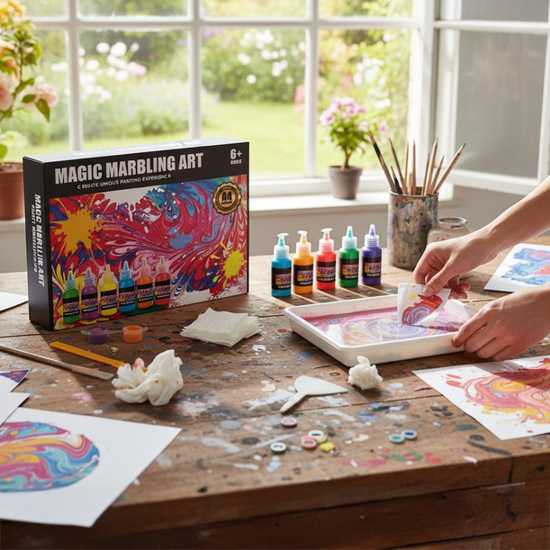 Wassermalset zum Marmorieren