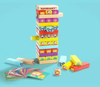 Riesenwackelturm, farblich bedruckt