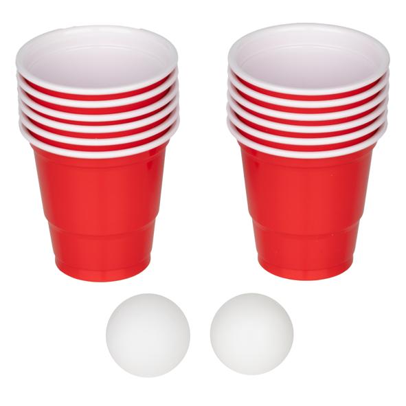 Shot Pong Trinkspiel-Set – 12 Becher, 2 Bälle