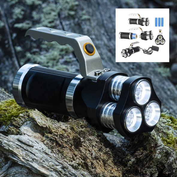 LED Handlampe mit Ladeadapter