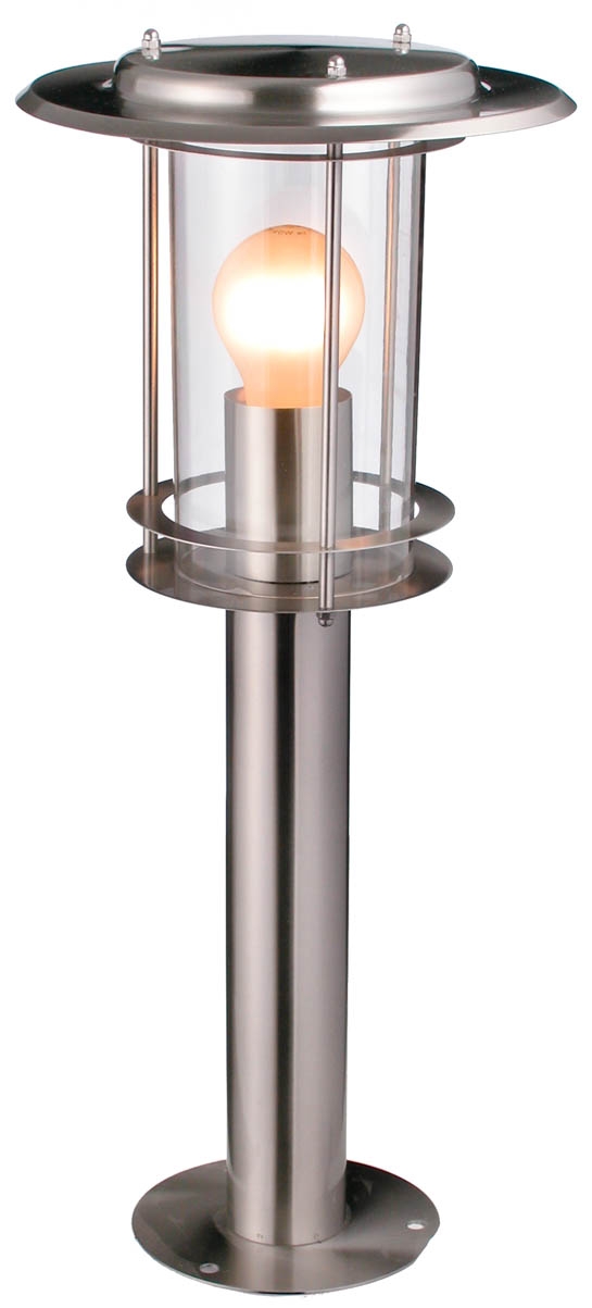 Edelstahllampe klarem Kunst.-Glas