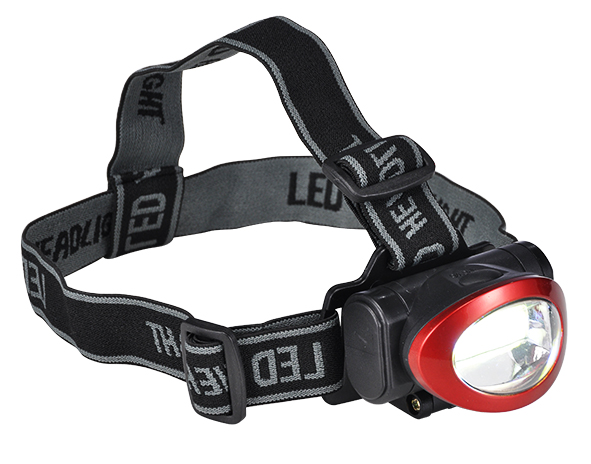 LED Kopflampe aus Kunststoff mit ver-