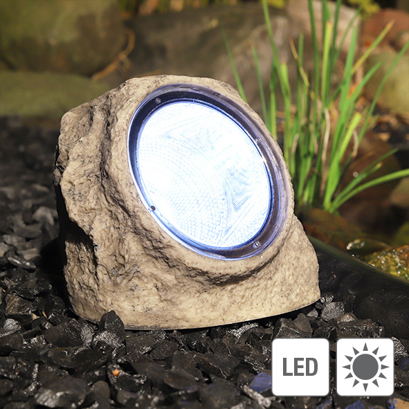 Solar-Stein mit 4 LED