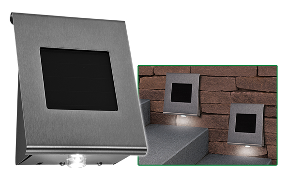 LED Solarleuchte aus Edelstahl