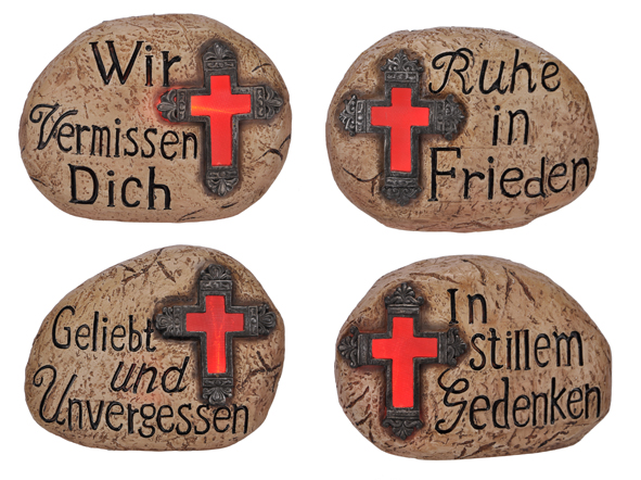 Grabsteindeko -  solarbetrieben