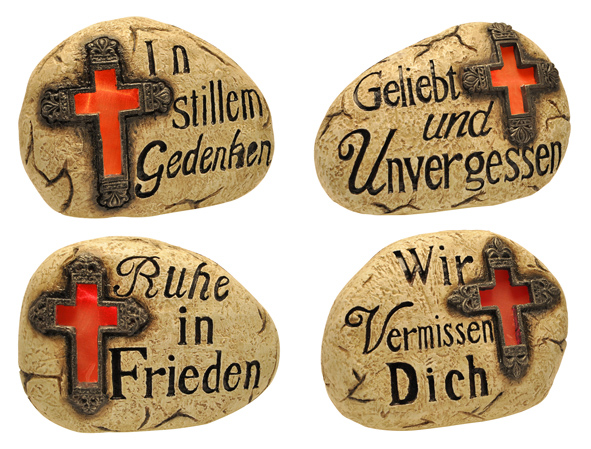 Grabsteindeko -  solarbetrieben