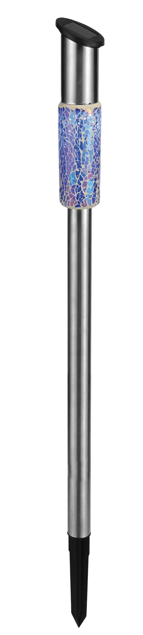 Solarlampe aus Edelstahl & Mosaik