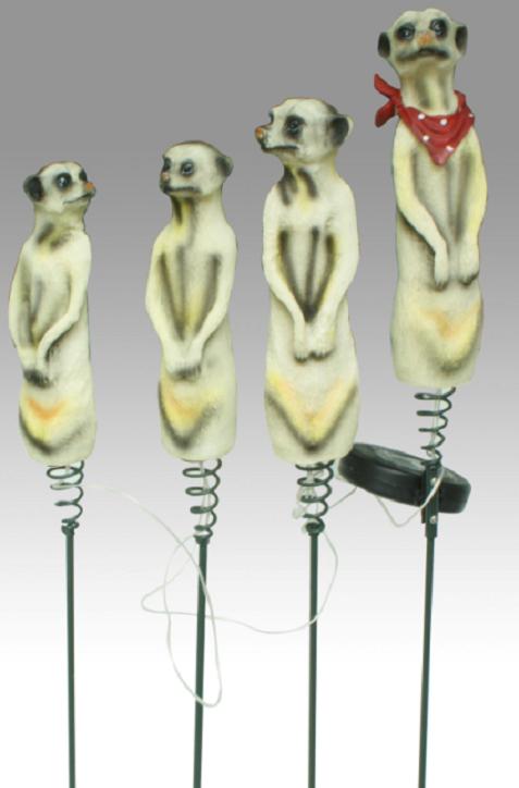 LED Solar-Erdmännchen 4-er Set