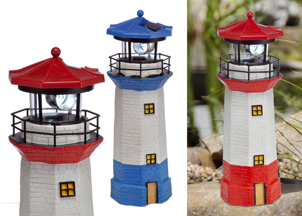 LED Solar-Leuchtturm im Display