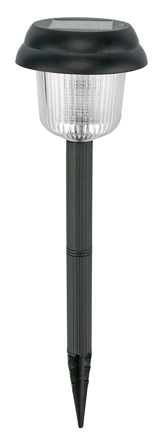 Solarlampe aus schwarzem Kunststoff