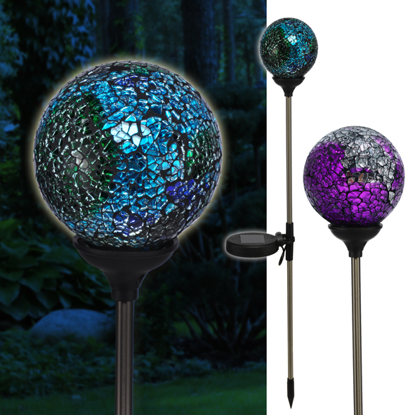 LED Solar-Gartenstecker Lichterkugel