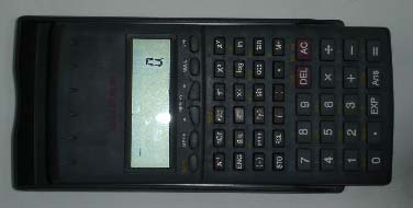 Schultaschenrechner aus schwarzem