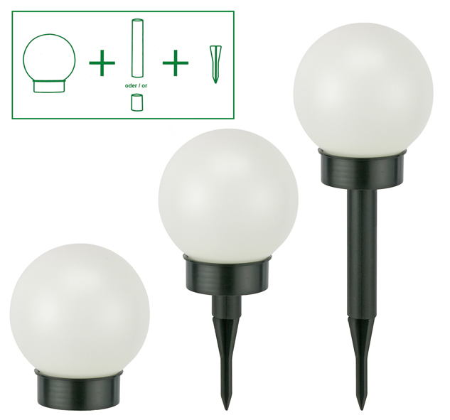 LED Solar-Kugellampe, aus Kunststoff