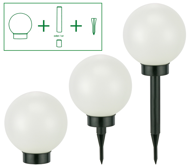 LED Solar-Kugellampe, aus Kunststoff