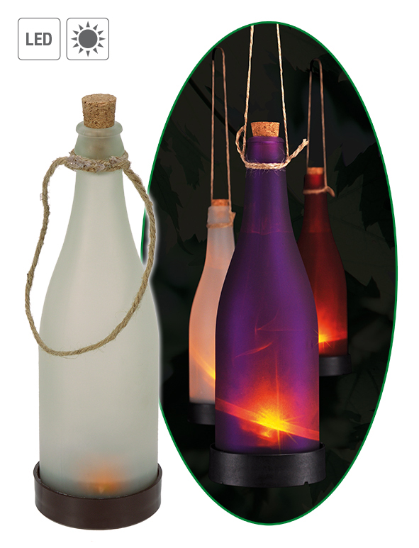LED Solarlampe Flasche