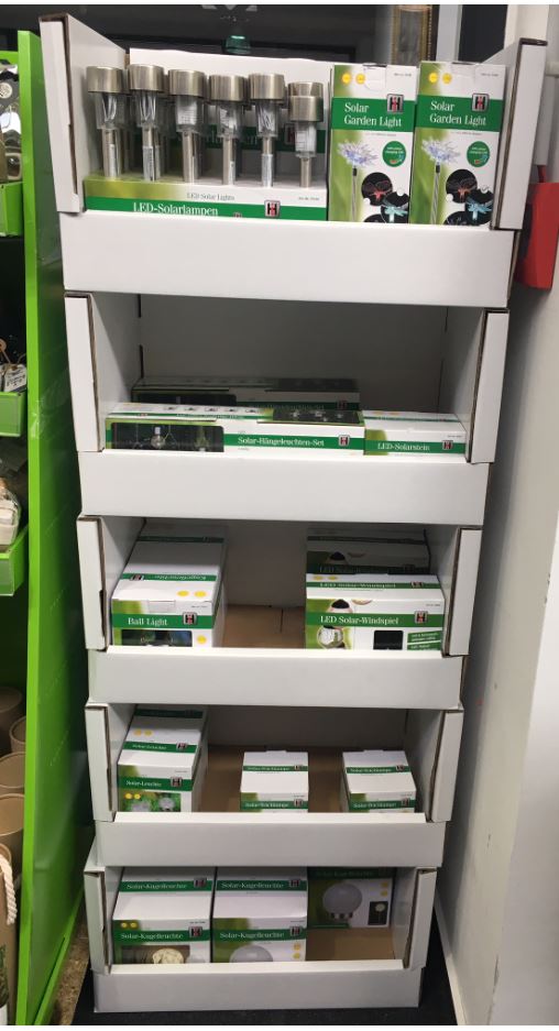 Display mit Solar Artikeln