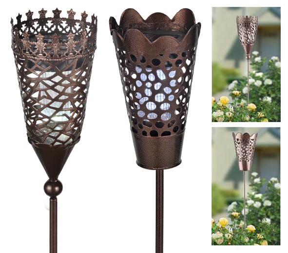 Gartenstecker mit Solarlicht, sortiert