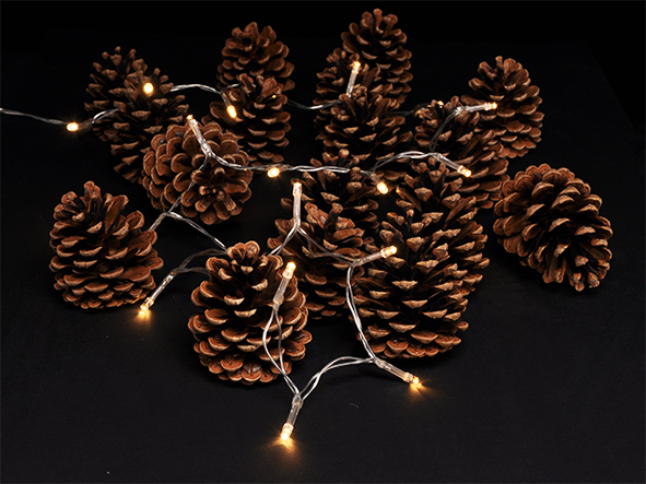 LED Solar-Lichterkette "Tannenzapfen"